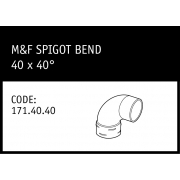 Marley Solvent Joint M&F Spigot Bend 40 x 40° - 171.40.40